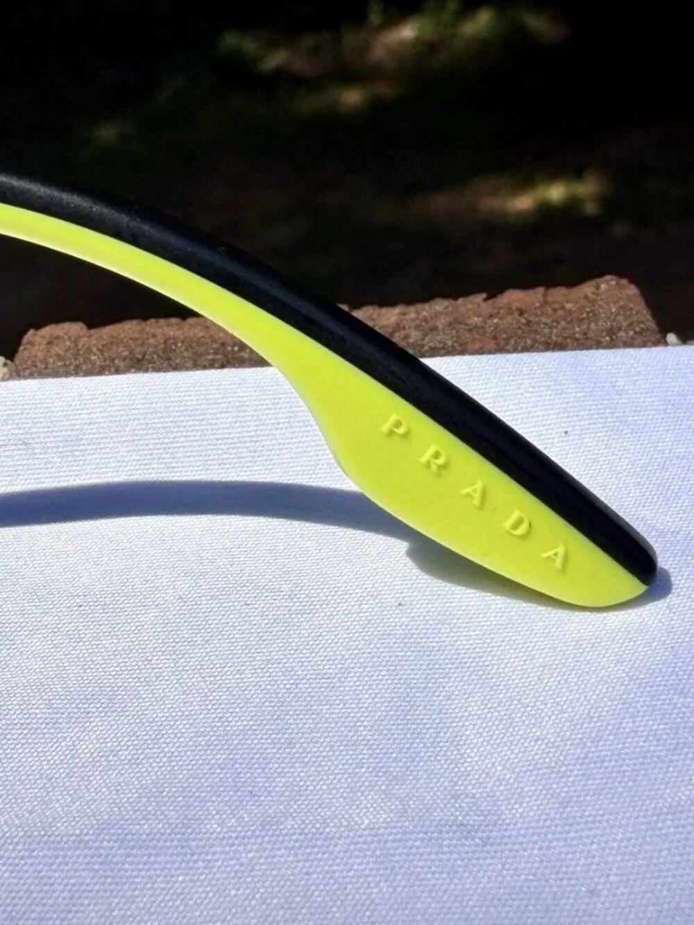 Prada Linea Rossa PS 50YS Sunglasses Matte Black Neon Yellow Aviator 62mm W/ COA